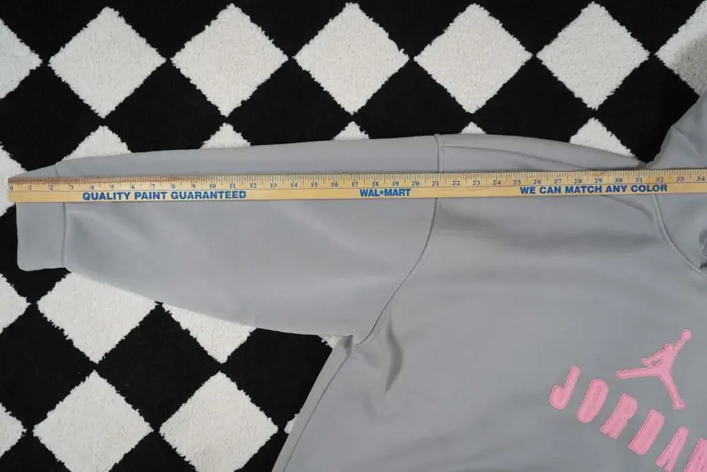 Jordan Unisex Grey Hoodie with Pink Jumpman Logo and 23 Graphic